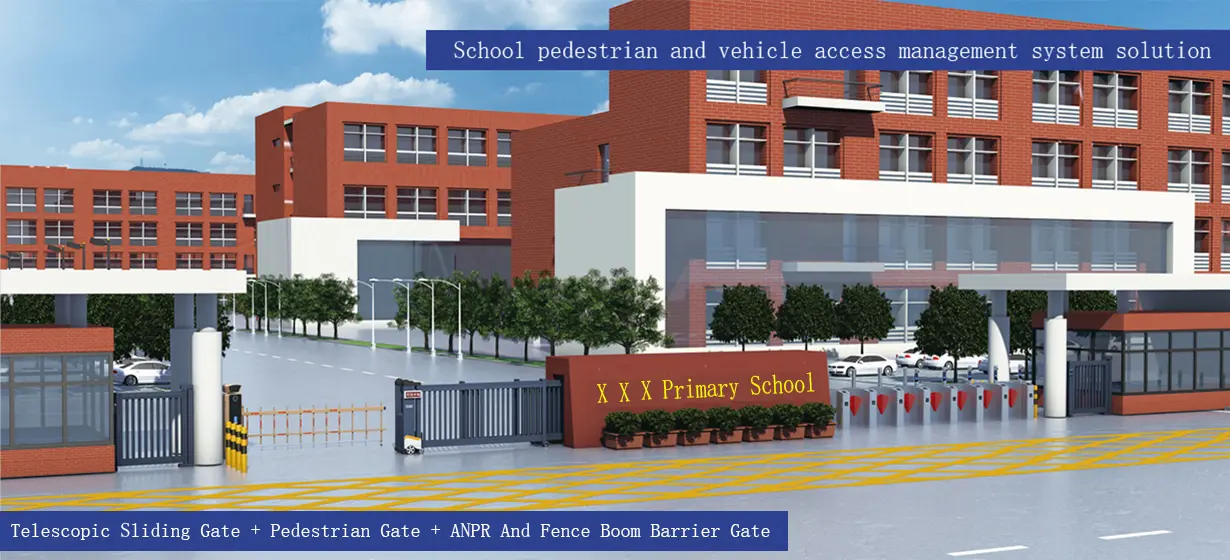School pedestrian and vehicle access management system solution QiGong